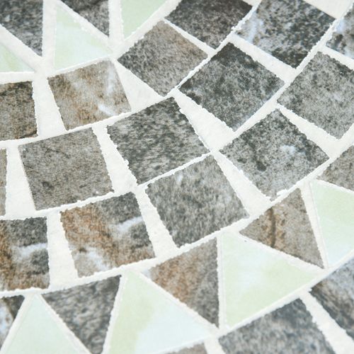 Outsunny Mosaic Side Table Bistro Coffee Table for Garden Patio Balcony Grey