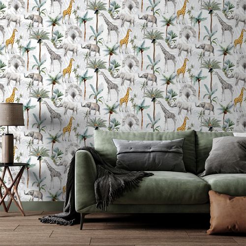 Serengeti Animals Multicoloured sw12 wallpaper