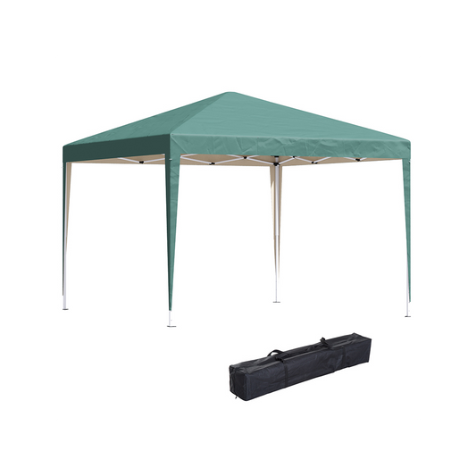 Outsunny  3x3 m Heavy Duty Pop Up Gazebo, 210 D Oxford Cloth-Green Green 3m x 3m x2.55m