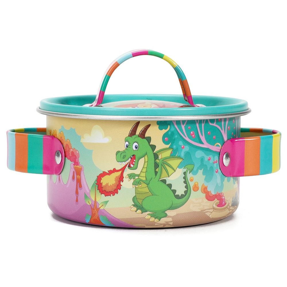 DINO KITCHENWARE SET - Exciting, Colorful, Safe. Perfect for Imaginative Play. High Quality. 10 Pieces. Best for Little Chefs!