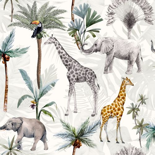 Serengeti Animals Multicoloured sw12 wallpaper
