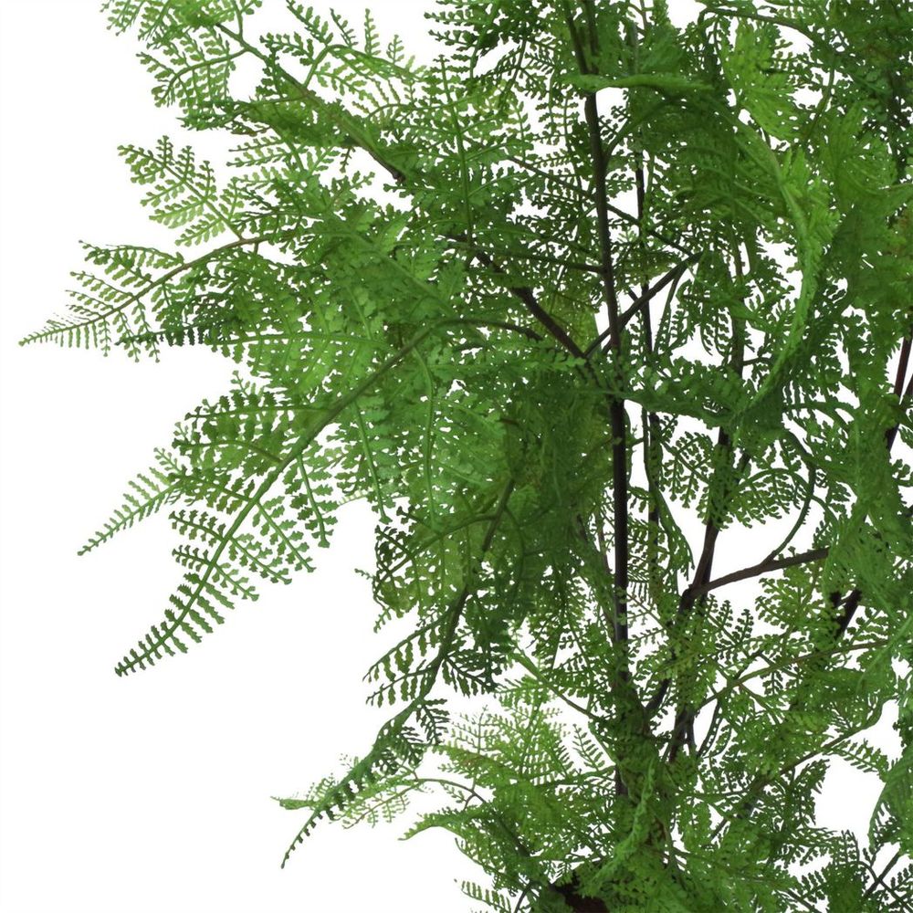 150cm Artificial Natural Moss Base Fern Foliage Plant with Silver Metal Planter