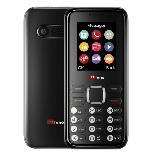 TTfone TT150 Black Dual SIM with Mains Charger, Vodafone Pay As You Go