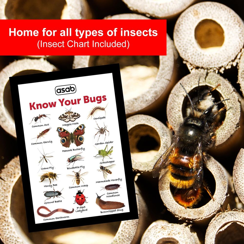 ASAB Deluxe 3 Storey Insect Hotel Grey