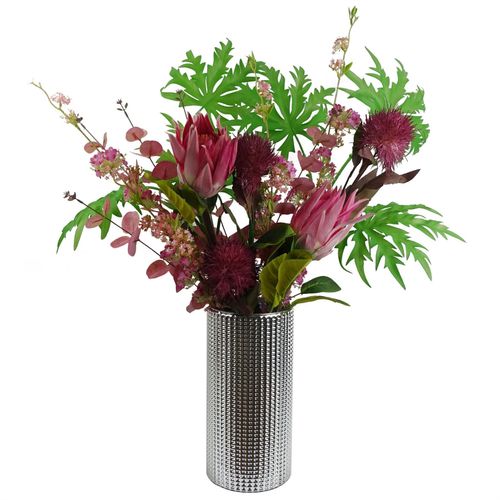 70cm Globe Thistle Purple Ball Artificial Flower Stem