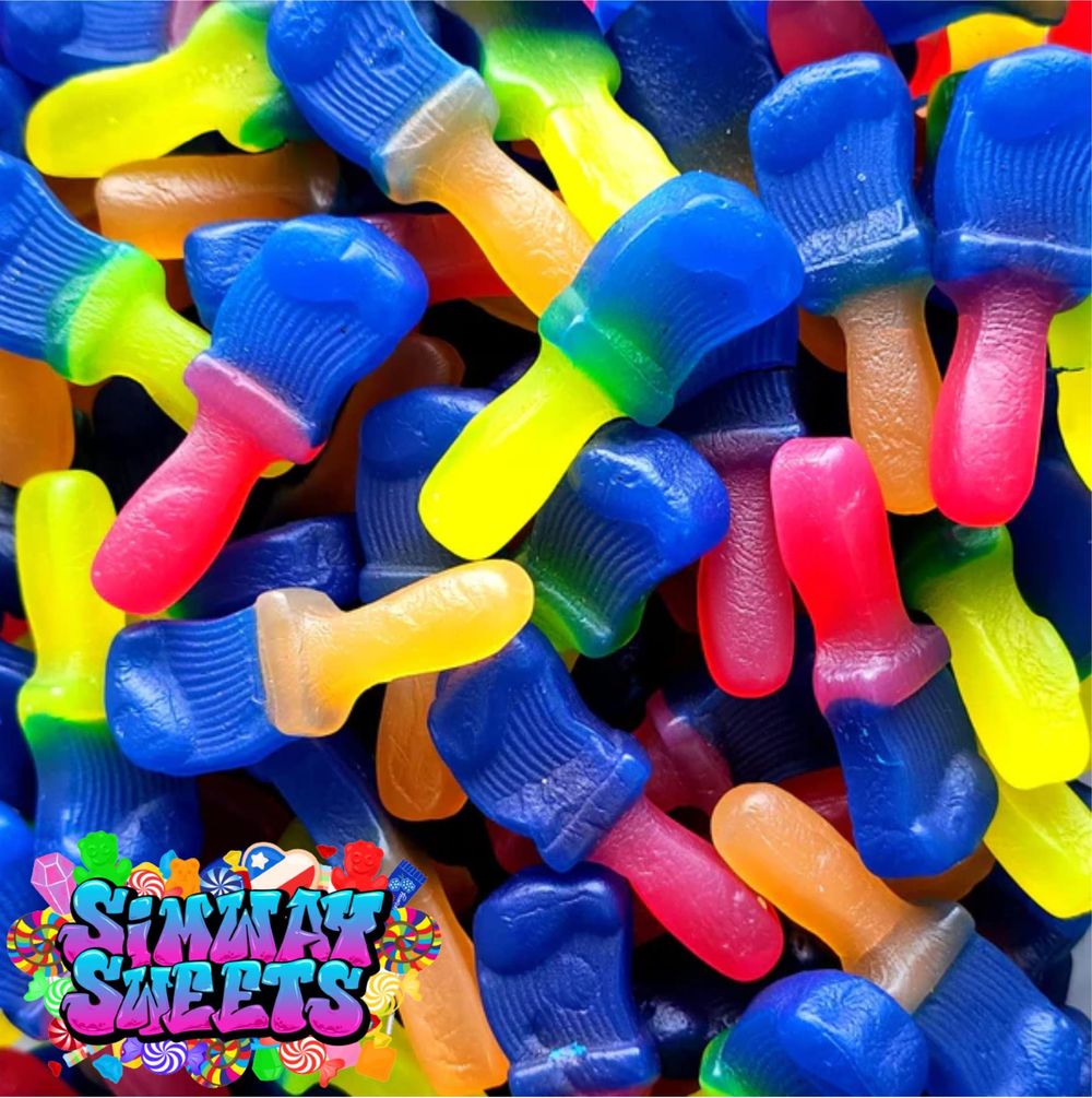 Tongue Painters Gummy Tongue Painting Dummies - Retro Sweets in Gift Jar