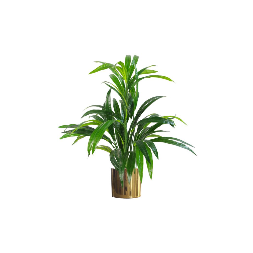 Metal Planter Plant Pot with Polished Gold Finish 20 x 18cm Botanik
