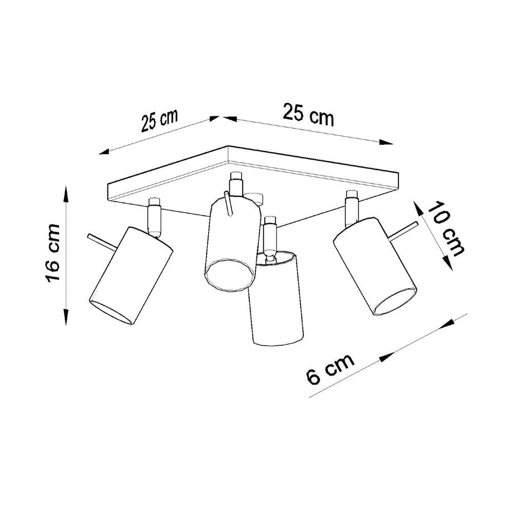 High-quality Steel Ring Ceiling Lamp - Modern Design, GU10 Bulbs