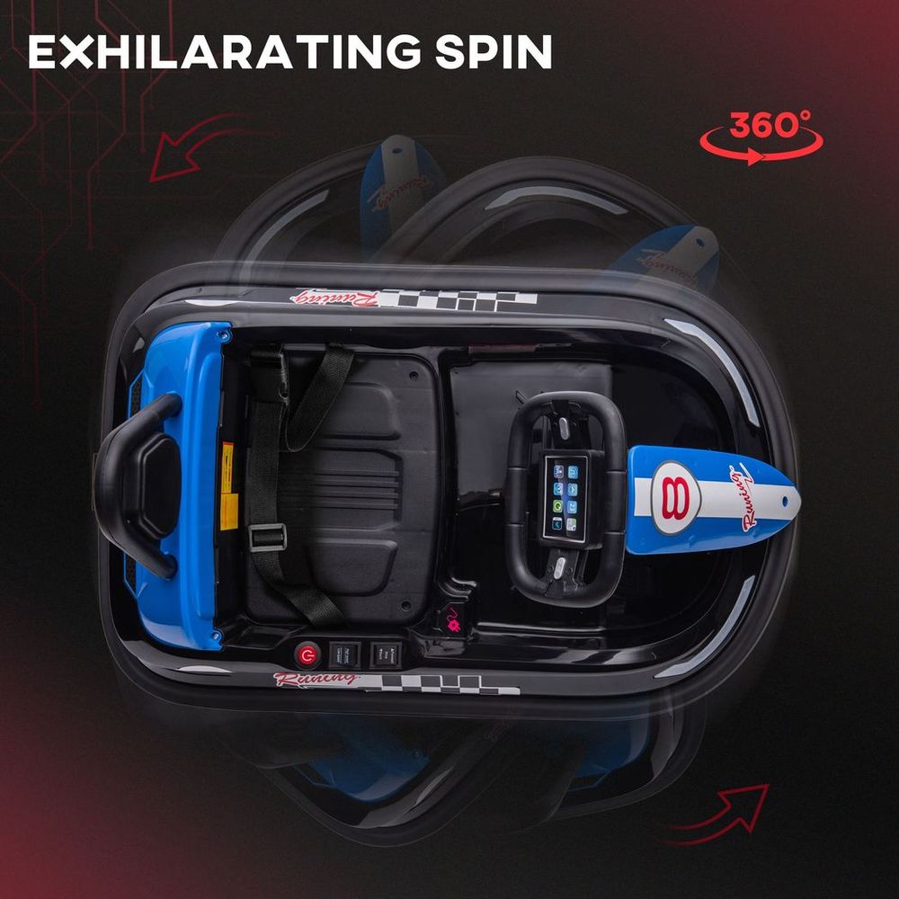 Innovative HOMCOM 6V Kids Bumper Car | 360° Rotation | 2 Speeds | Black