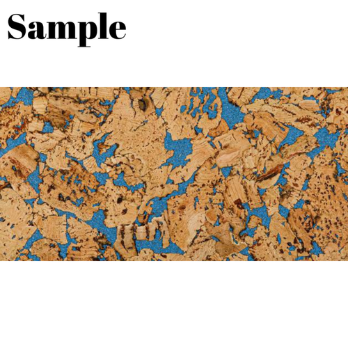 Decorative Cork Wall Tiles - Blue - Sample - 1 Strip