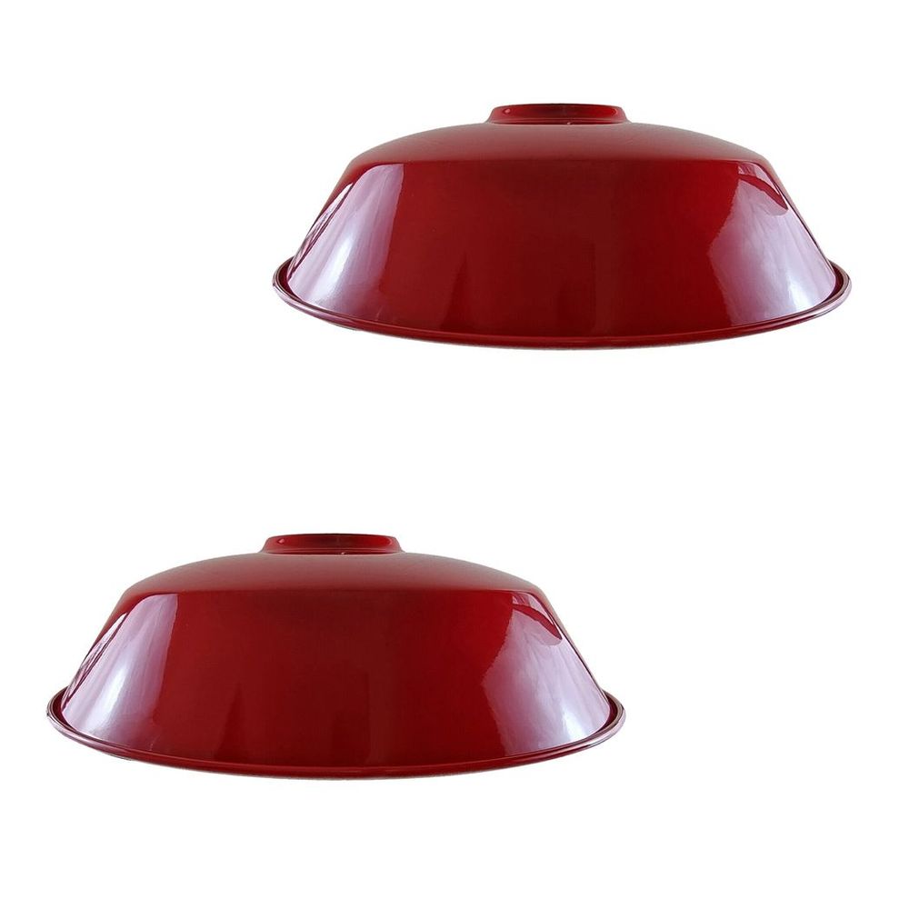 2 Pack Burgundy Retro Vintage Lampshade Easy Fit E27/B22 Base Industrial Pendant