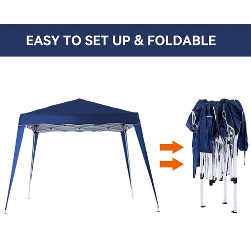 Outsunny Garden Pop up Gazebo Tent Party Water-resistant 2.5 x 2.5M Blue