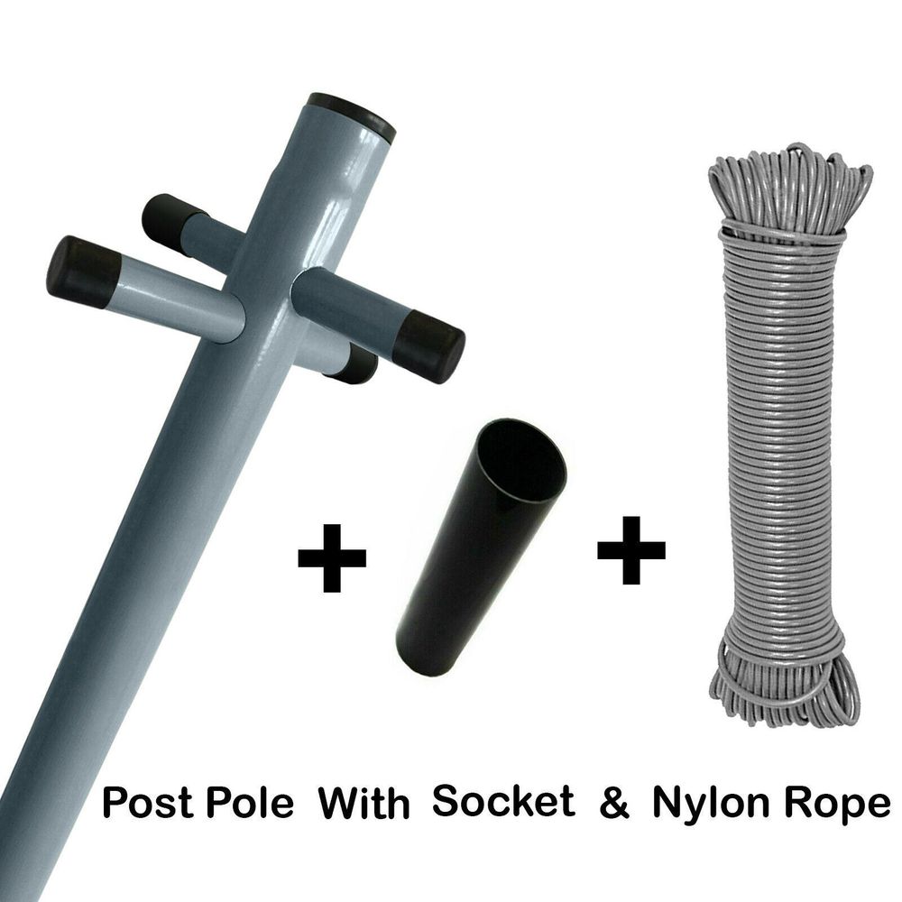 Premium Clothes Post 2.4m Overall Hight Heavy Duty Pole Washing Line Support