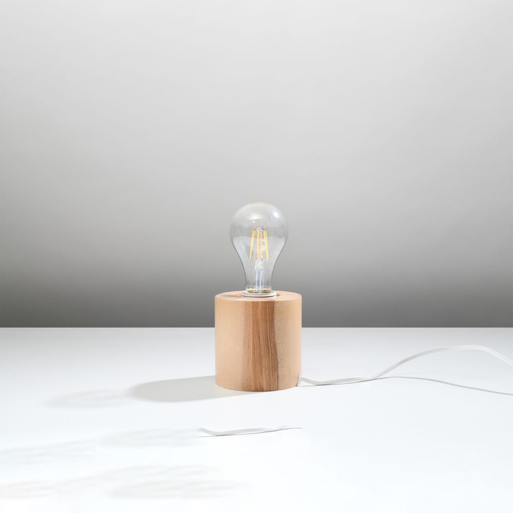 Premium Wooden Desk Lamp - Salgado Scandinavian Design - E27