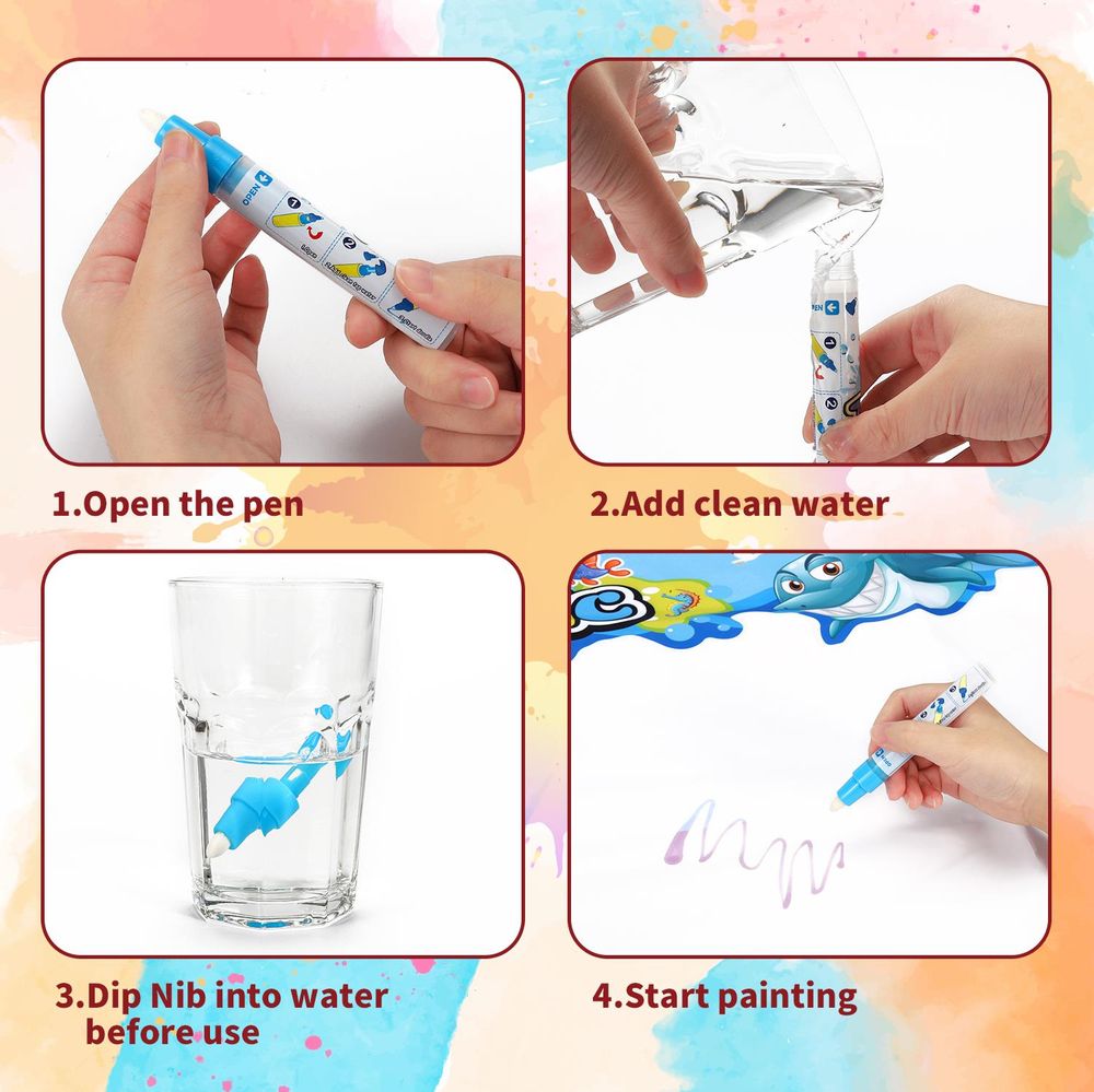 SOKA Deluxe Water Doodle Set - Large Drawing Area, Abundant Accessories, Non-Toxic & Eco-Friendly - Perfect Gift!