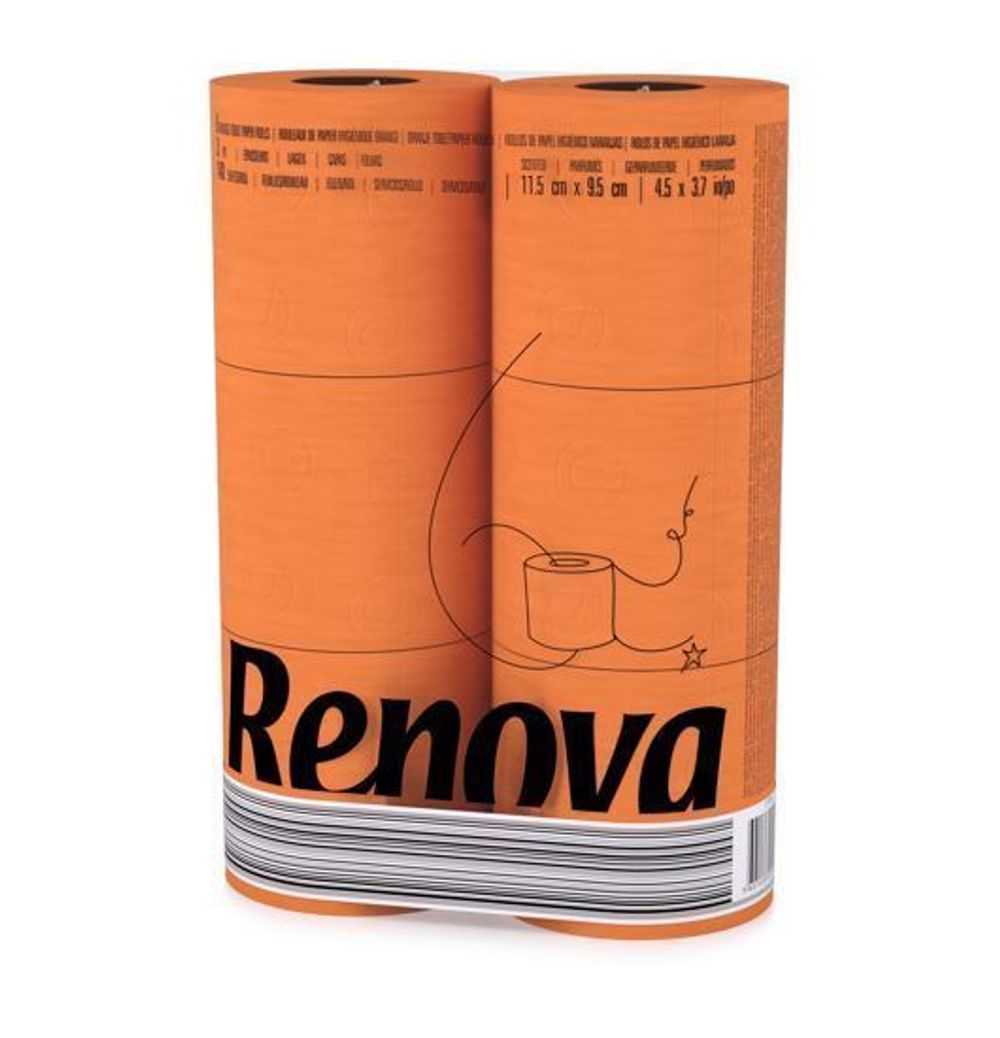 Renova 6 Rolls 3 Ply Soft Colour Toilet Loo Bathroom Tissue Paper Rolls