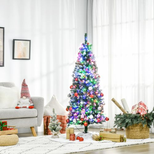 5FT Prelit Artificial Xmas Tree Holiday Decor  250 Colourful LED Light
