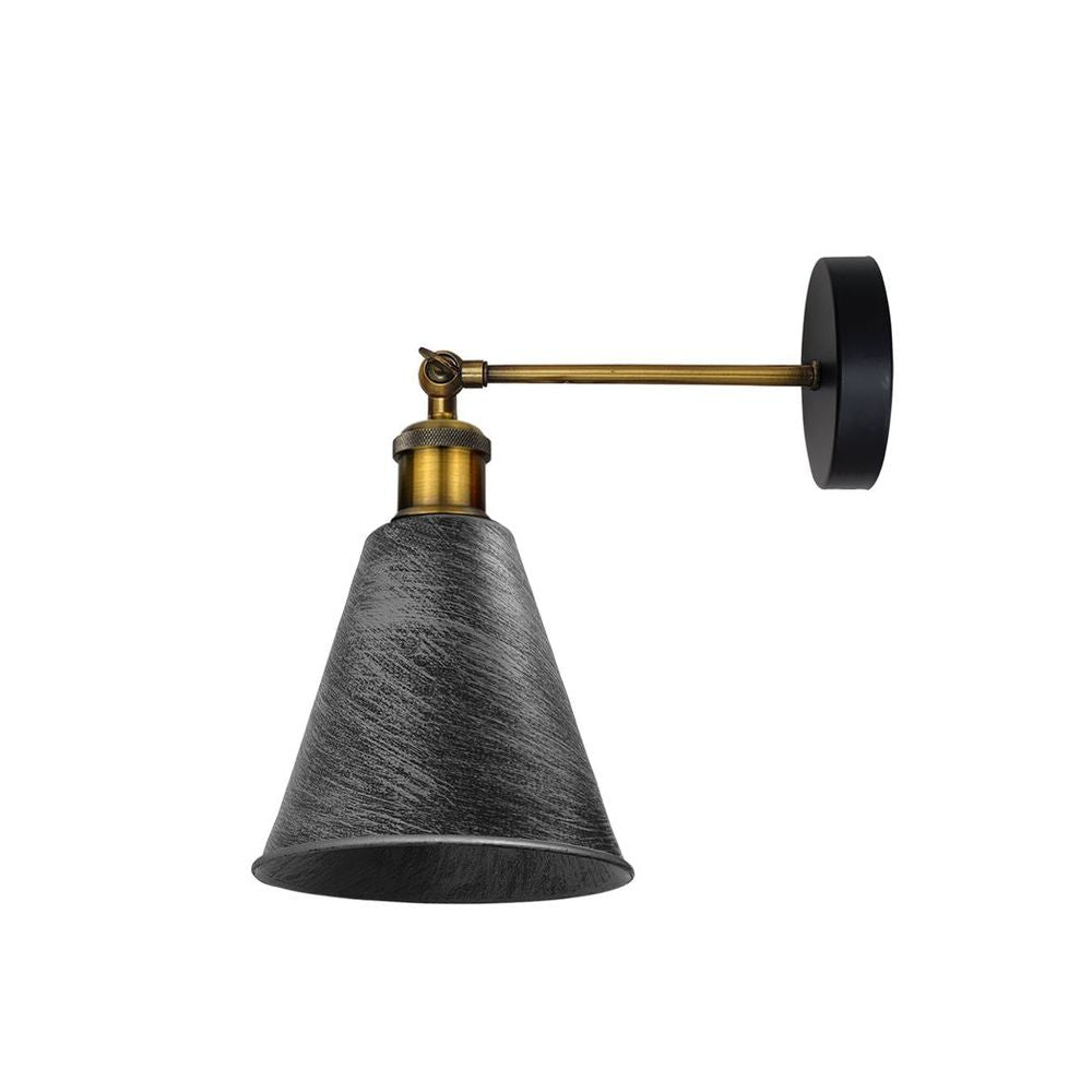 Vintage Retro Industrial Brushed Silver Wall sconce Metal Wall Light Wall Lamp
