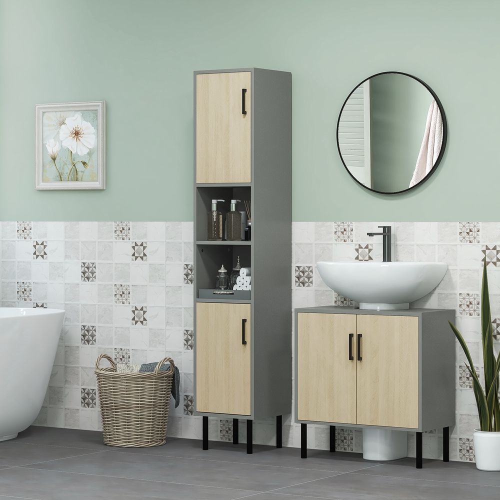 High-Quality kleankin Bathroom Storage Cabinet, Slim and Stylish for Living Room