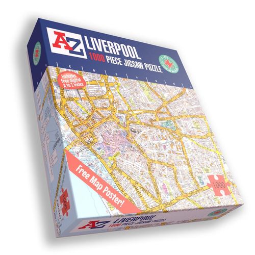 A to Z Map of Liverpool 1000 Piece Jigsaw Puzzle