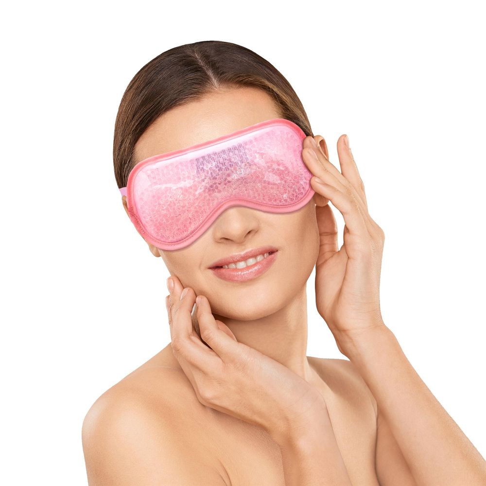ASAB Gel Eye Mask Pink AS-05053: Soothing Treatment for Aches and Pains, Contours to Face, Easy to Use and Reusable