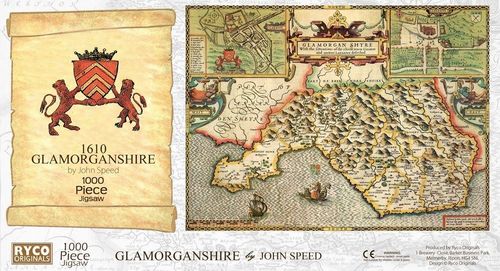Glamorgan Historical Map 1000 Piece Jigsaw Puzzle (1610)
