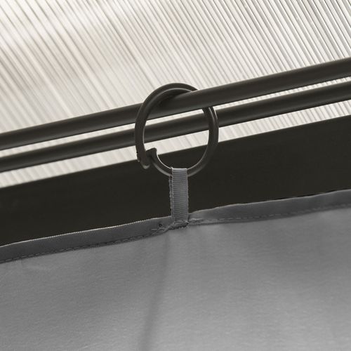 3 x 3m Gazebo Replacement Sidewall Set with 4 Panels, Hooks/C-Rings  Light Grey
