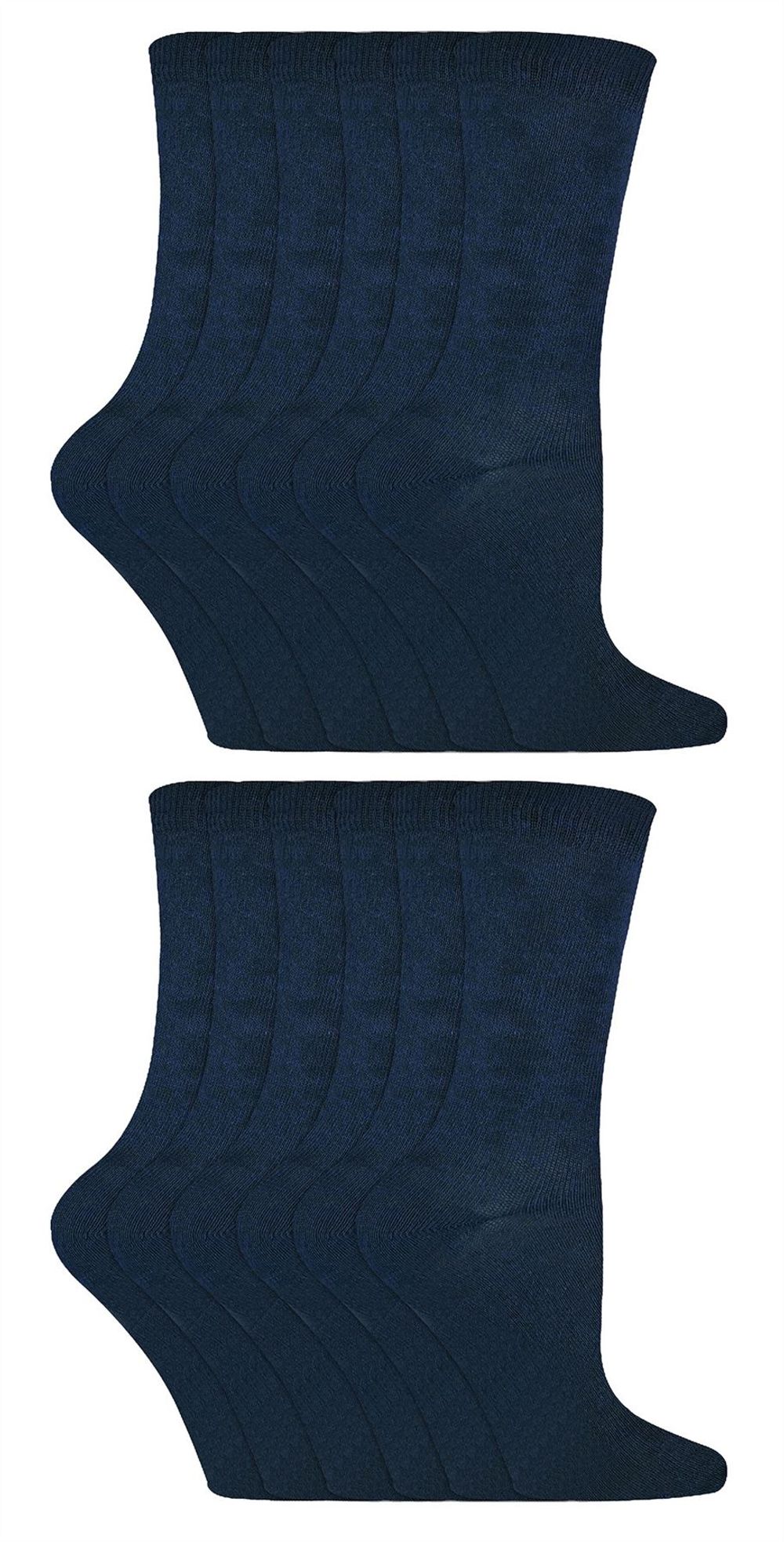 12 Pack KIDS Solid Colour Cotton Socks