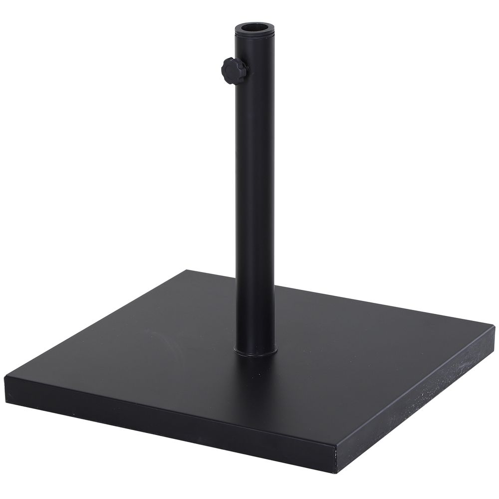 Outsunny Steel Heavy Duty Adjustable Parasol Base - Black
