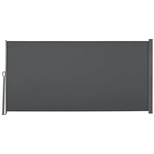 3x1.6M Retractable Side Awning Screen Fence Patio Privacy Divider Grey