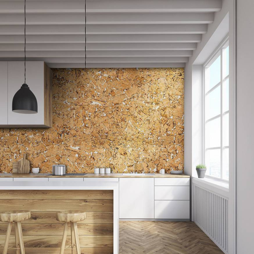 Decorative Cork Wall Tiles - Beige - 1 Pack - 1.98m2 (21.31sqft)