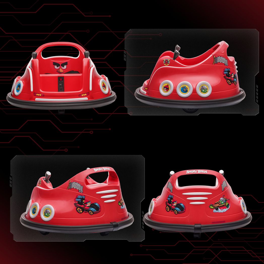 AIYAPLAY Angry Bird Licensed Bumper Car for Kids w/ Joysticks