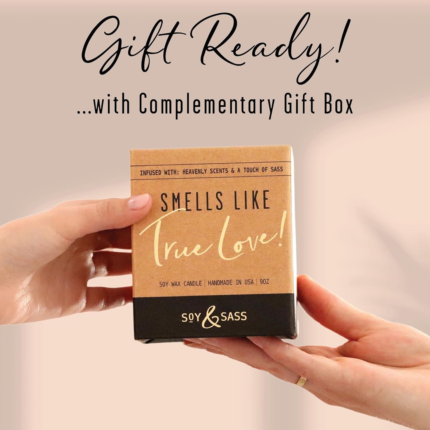 4th Anniversary Gift for Wife – Sandalwood Rose Soy Candle | 50-Hour Burn | USA Made