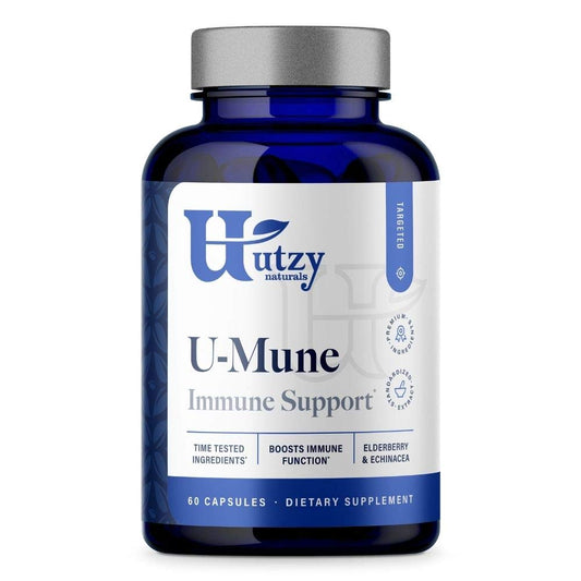 Utzy Naturals U-Mune Immune Support – Elderberry, Echinacea & Oregano | 60 Caps | Made in USA