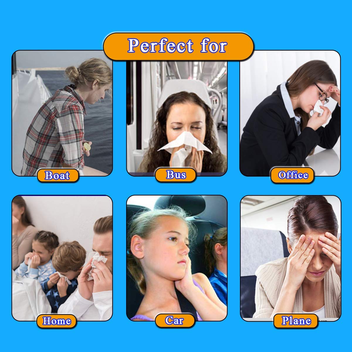 Valchoose 60 Pack Barf Bags Disposable — 1000ml Leak-Resistant Puke Bags for Travel, Morning Sickness & More