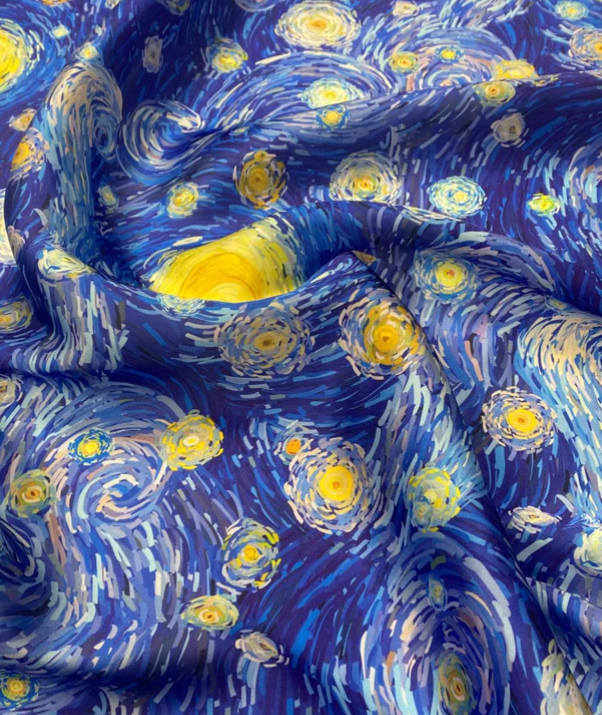 Van Gogh Inspired Fabric By Metre