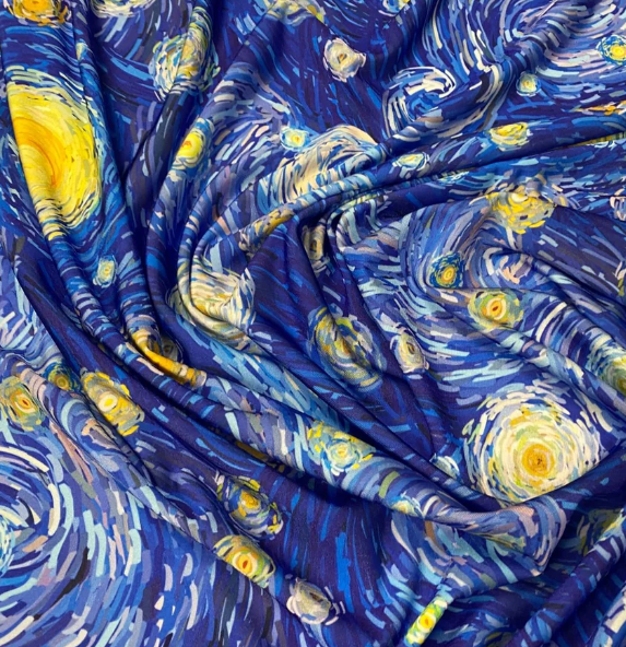 Van Gogh Inspired Fabric By Metre