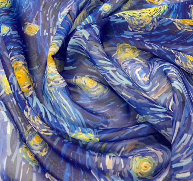 Van Gogh Inspired Fabric By Metre