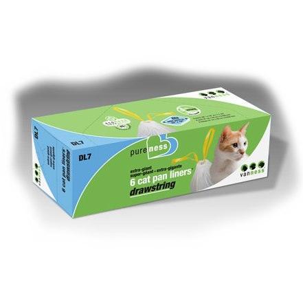 Van Ness Cat Litter Tray Pan Drawstring Liners Giant - Pack of 6