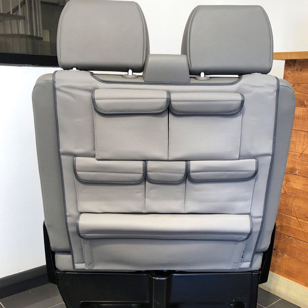 For Ford Transit Custom Double Back Seat Organiser – Premium Leatherette Storage | Van-X