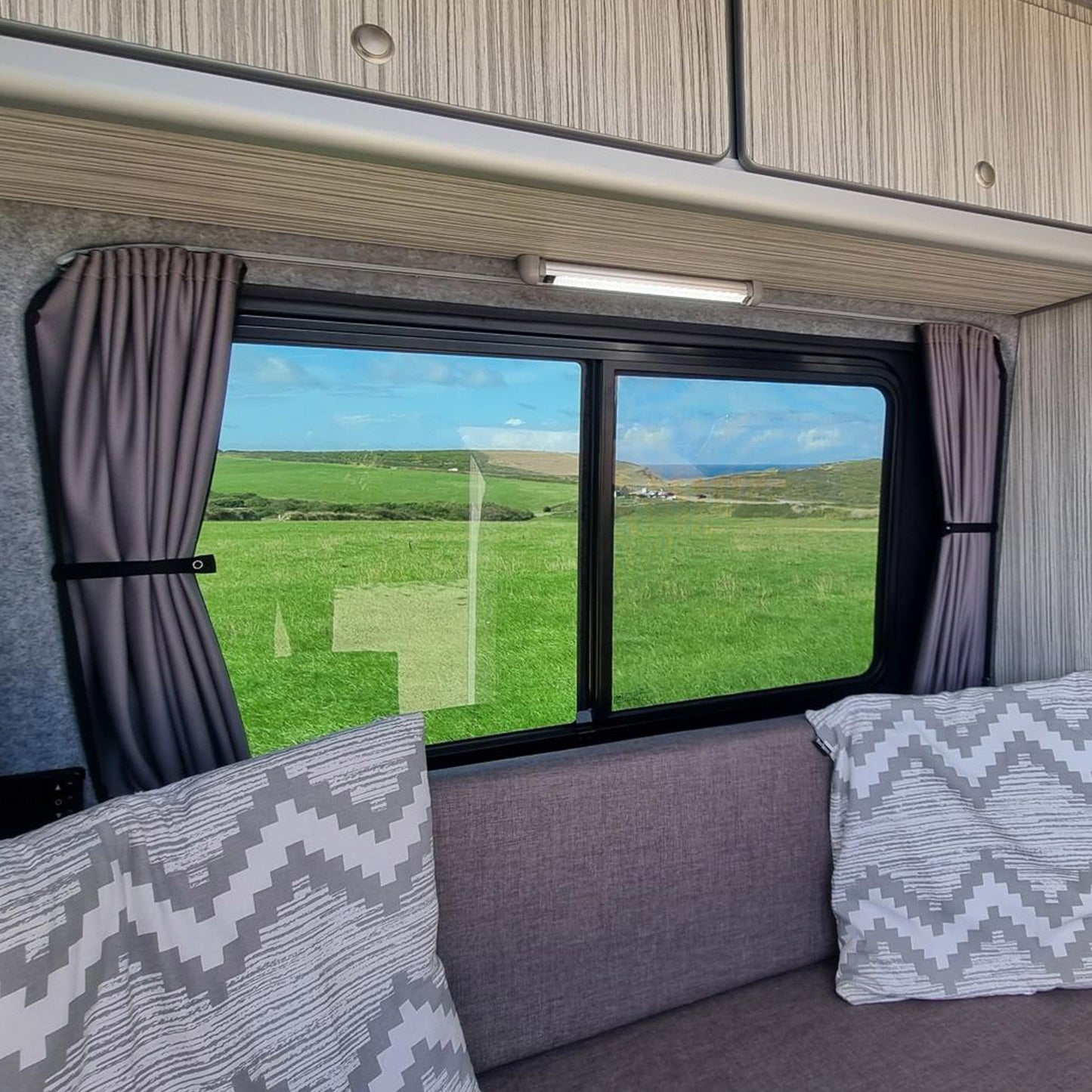 For VW Crafter Premium Window Curtains - Black/Grey - CREATE YOUR OWN BUNDLE! Van-X