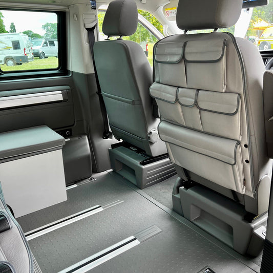 For VW California Ocean Leatherette Captain Seat Back Organiser Campervan Storage - Van-X