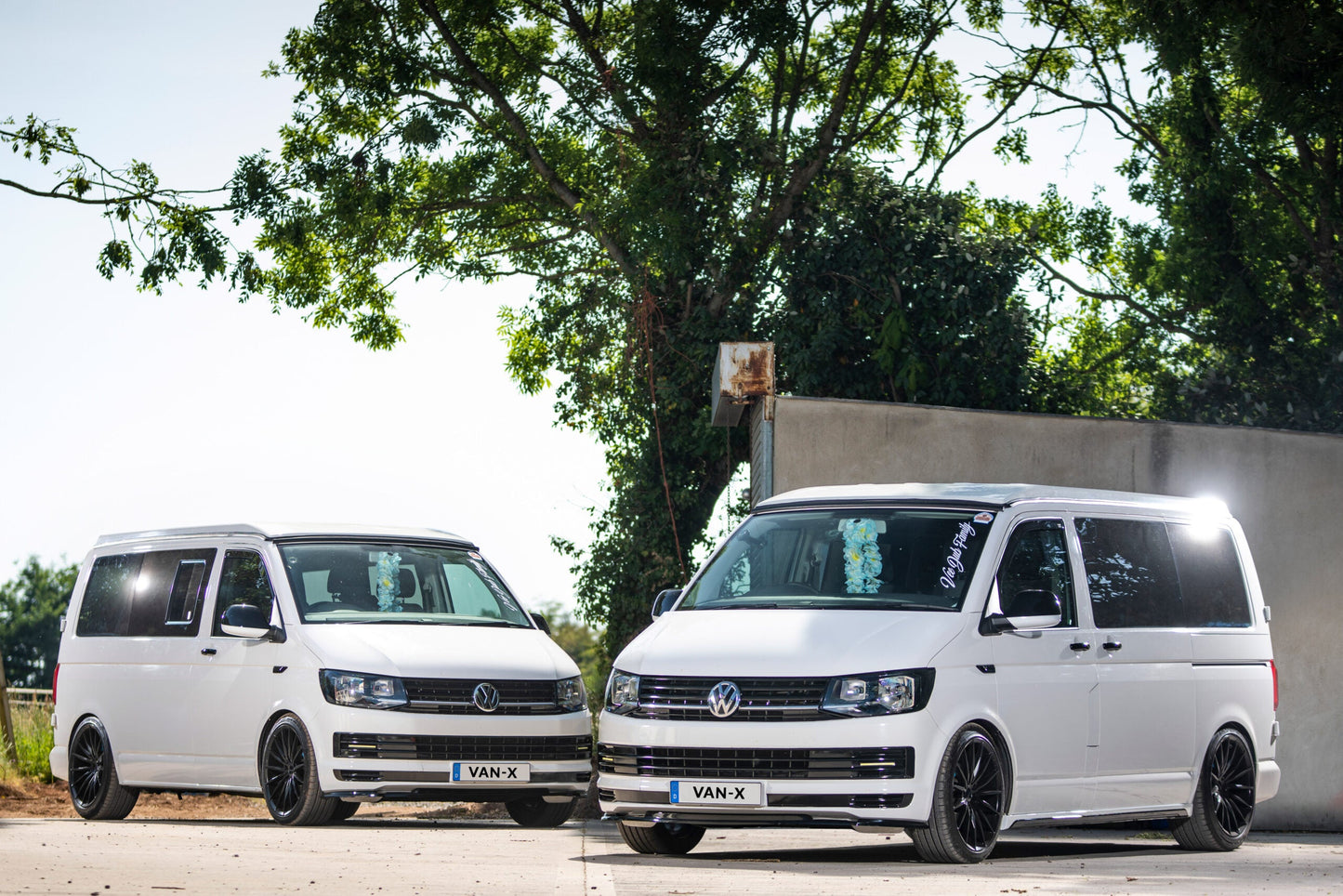 For VW T6 Transporter SWB Side Skirts Deep Black Plastic Painted and Ready to Fit