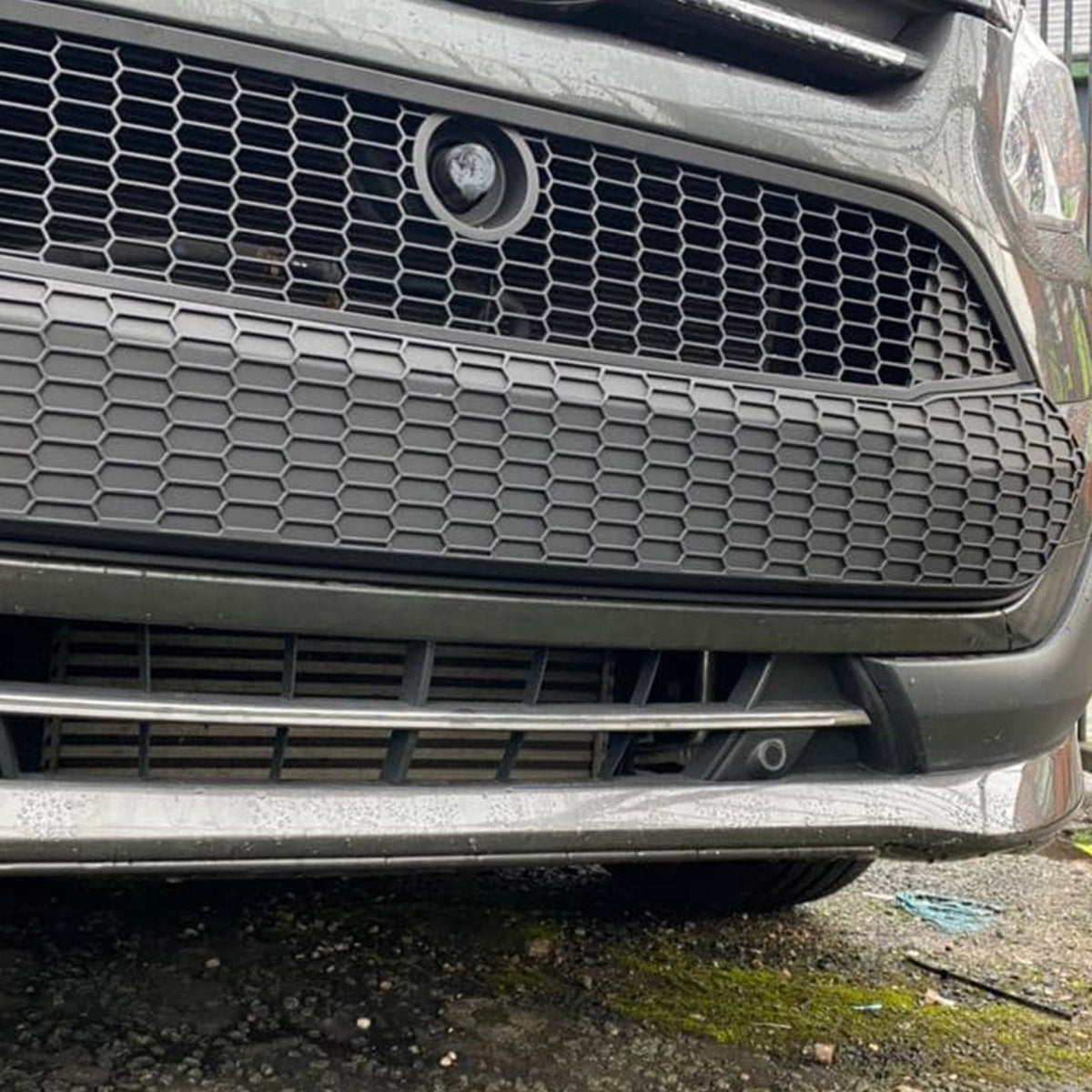 For Ford Transit Custom MK1 Honeycomb Front Grille Matte Black (2012–2018) | Van-X