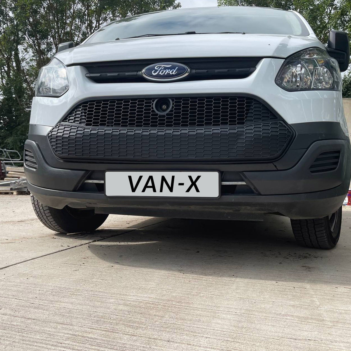 For Ford Transit Custom MK1 Honeycomb Front Grille Matte Black (2012–2018) | Van-X