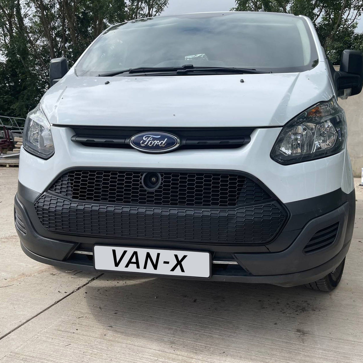 For Ford Transit Custom MK1 Honeycomb Front Grille Matte Black (2012–2018) | Van-X