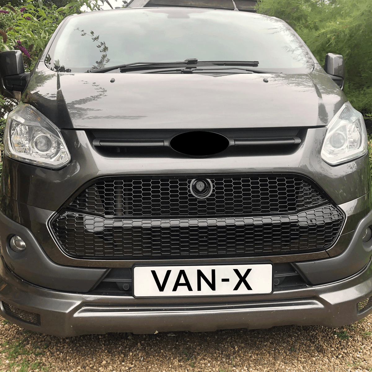 For Ford Transit Custom MK1 Honeycomb Front Grille Gloss Black (2012–2018) | Van-X