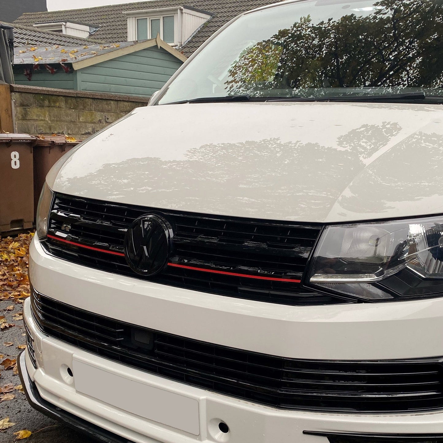 For VW T6 Transporter R-Line Front Grille Trim Kit | Gloss Black | Van-X