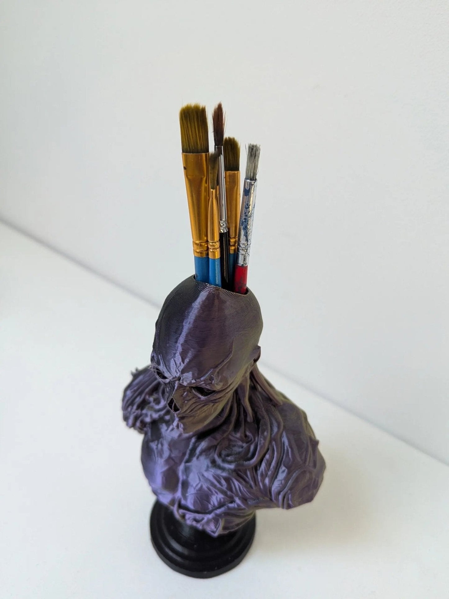 Vecna Bust Pen Pot / Brush Holder – stranger things Desk Ornament