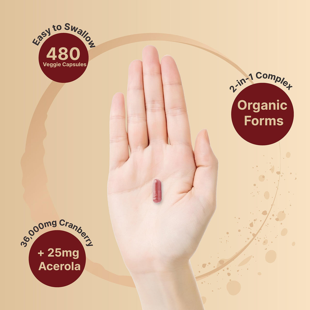 NatureBell Cranberry Pills 2 Pack – 36,000mg Extract, Acerola | Organic, Sugar Free